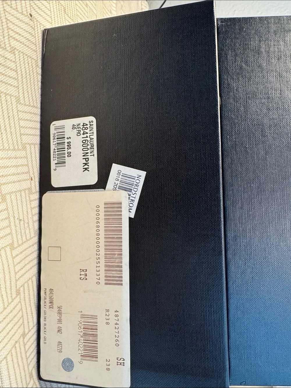 Saint Laurent Black Patent Opyum Logo Heel Pumps - Picture 12 of 12